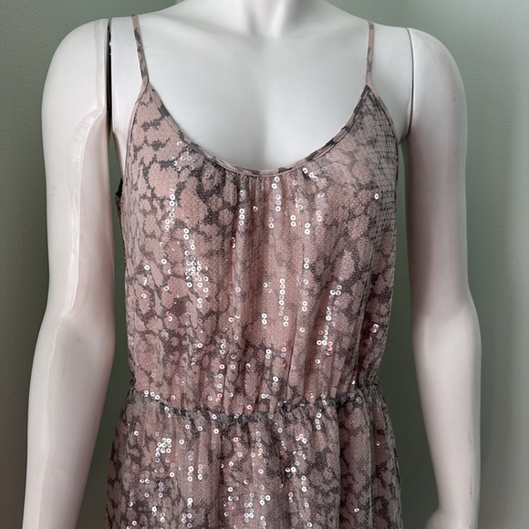 Rebecca Taylor Sequined Leopard Animal Print Dress with Elastic Waist size 6 - Picture 12 of 15